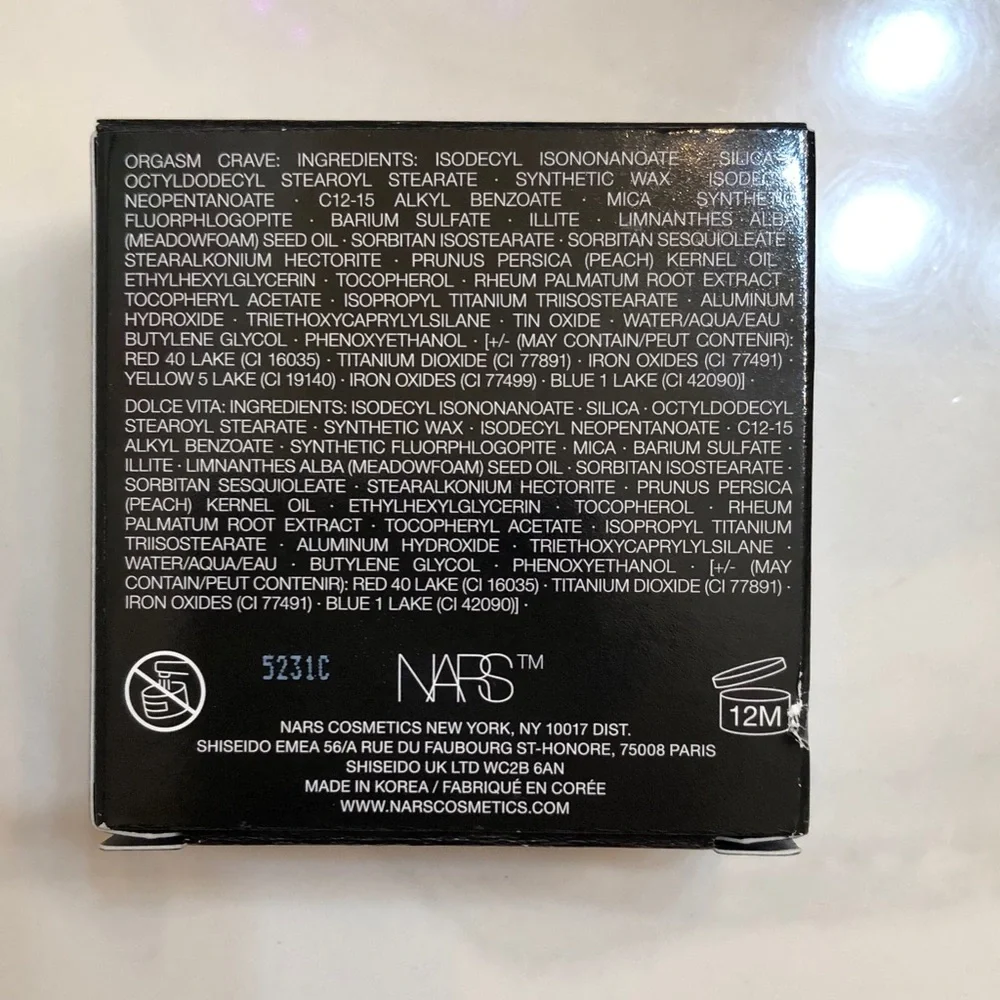 NARS The Multiple Mini Duo Cream Sticks Orgasm Crave & Dolce Vita 3.5g Each NIB